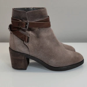 Michael Michael Kors Stiefel Größe 6,5 Grau Braun Wildleder Leder Boho Artsy Hippie - Bild 1 von 11