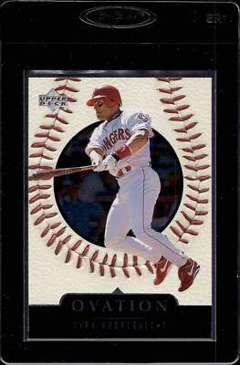 1999 Upper Deck Ovation Ivan Rodriguez #58 - Texas Rangers HOF - Image 1 of 2