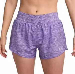 Nike Damen One Dri-FIT kurze gefütterte bedruckte Shorts UVP: $ 45 lila Medium neu - Bild 1 von 4