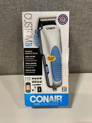 Conair 18 Pc Custom Cut Home Haircutting Kit Clippers Hair Trimmer No Slip Grip - Image 1 of 2