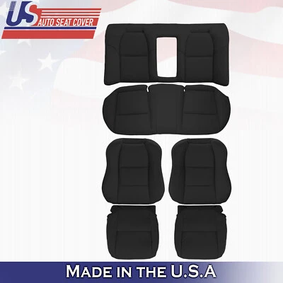2004 Fits Acura TL Front & Rear Top & Bottom 6PCS Perforated Leather Covers BLK - Image 1 of 4