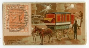 c1889 Tarjeta de estampilla postal de Duke - carga de correo oficina de correos de Nueva York - sello de Italia - Imagen 1 de 1