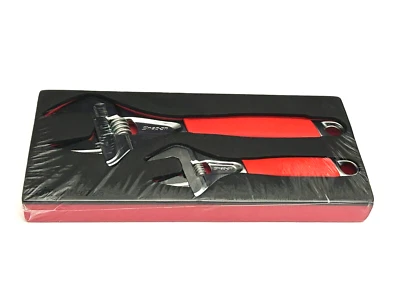 Snap On Tools NEW ADHW702K2F 2pc 12 & 8 Inch Wide Mouth Adjustable Wrench Set - Image 1 of 4
