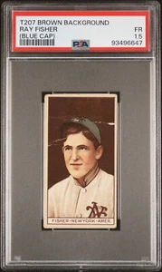 PSA 1.5 Ray Fisher (Blue Cap) # 1912 T207 Brown New York Highlanders 93496647 - Picture 1 of 2