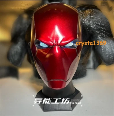 Red Hood Helmet Collectible Cosplay 3D Printed LED Eyes Mask Cosplay Props NEW - Image 1 of 4