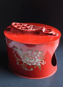 1910s Rosen & Sons Duralife Tin Toleware Shoe Shine Stand w/ Hand Created Design - Picture 1 of 12