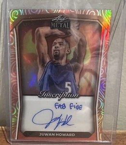 2024 Leaf Metal Orange Refractor Juwan Howard Auto “Fab Five” Inscription /3 - Picture 1 of 2