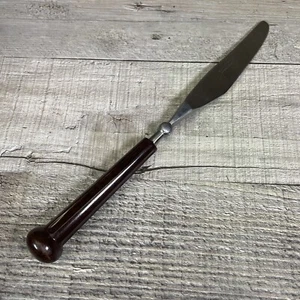 Cuchillo de repuesto vintage Oxford Hall de acero inoxidable con mango marrón retro MCM - Imagen 1 de 6