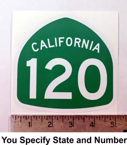 California Highway Route Sign STICKER - Custom just for you! 5"x4.8" - Picture 1 of 1