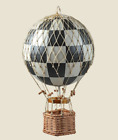 Heißluftballon Figur Modell schwarz & weiß kariert 8" hängende Decke Wohnkultur