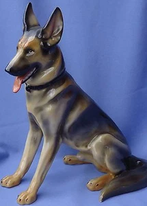 GERMAN SHEPHERD BELGIAN MALINOIS GERMANY 12" GOTHA PFEFFER DOG FIGURINE 1940 - Picture 1 of 10