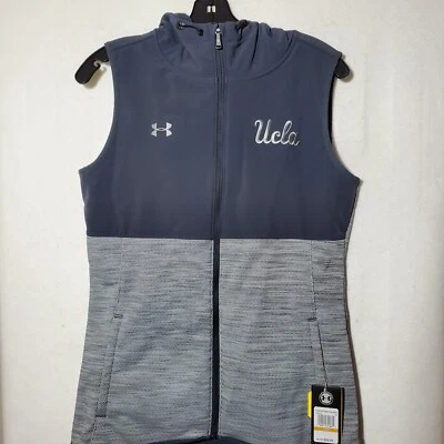 Chaleco polar Under Armour UCLA Bruins gris para mujer S Cold Gear suelto cremallera completa usado en excelente estado Foto 1 de 4