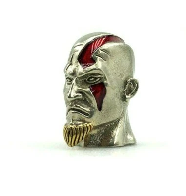 Cordón Cuentas Blanco Latón Cabeza de Guerra Calavera Cuentas Paracord Cuchillo Cuentas Colgante Foto 1 de 4