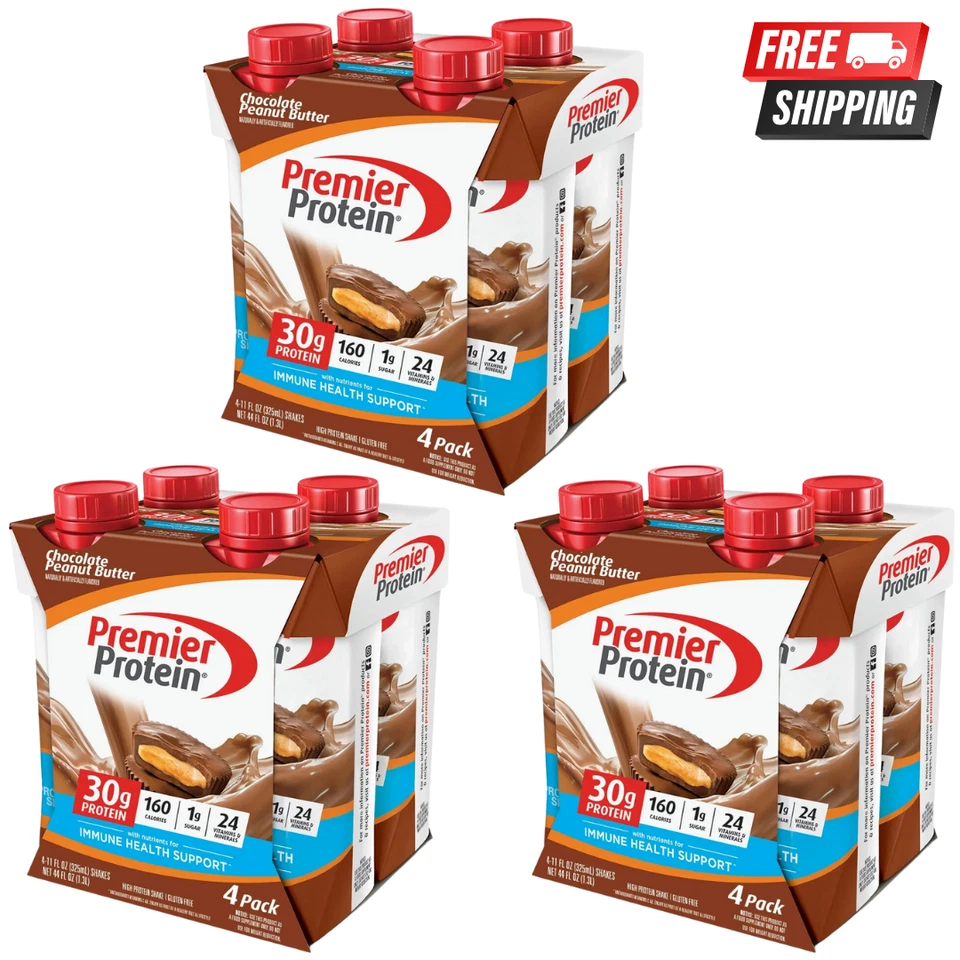 Premier Protein Shake, Chocolate Peanut Butter, 30g Protein,11 fl oz,12ct - Image 1 of 1