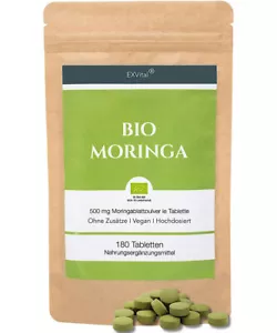 BIO Moringa Tabletten - 3000mg echtes Oleifera hochdosiert von EXVital - Bild 1 von 8
