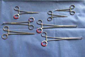 Lot Set of (7) V. Mueller Surgical Forceps Germany CH1560 SU16062 MO1460 SU2702 - Picture 1 of 10