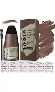 Eyebrow Stamp Brow Shaping Kit Definer Makeup Powder Stencils Set Waterproof USA - Picture 1 of 5