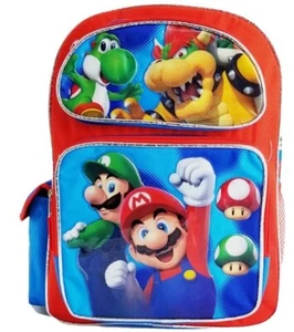 Super Mario 16" Large Travel School Backpack NEW!! - Picture 1 of 4