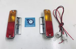 HOLDEN HQ SIDE INDICATOR REPEATER LIGHT LENSES 1/4 PANEL KIT HJ HX HZ NEW - Picture 1 of 4