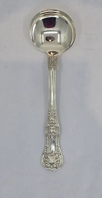 Cuchara sopera caldo de plata esterlina English King by Tiffany and Co 5 1/4" Foto 1 de 4