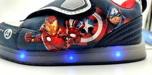 Marvel Avengers Shoes Kids Size 10 LED Lightup Footwear New In Box Iron Man Hulk - Picture 1 of 8