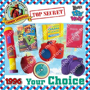 Wendy's 1996 WO In The World CARMEN SANDIEGO TOP SECRET Spy IHR Spielzeug WAHL - Bild 1 von 31