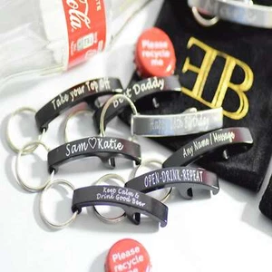 Flaschenöffner Schlüsselanhänger Öffner personalisiert Geschenk für Ihn Weihnachtsgeschenk Strumpf - Bild 1 von 12