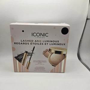 NIB ICONIC LONDON Lashed and Luminous 2 PC Makeup Gift Set - Picture 1 of 11