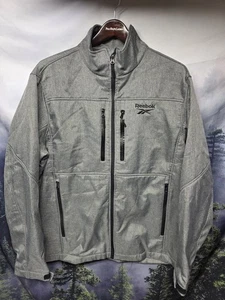 NEW Reebok Mens Size XL Gray Tech Zip Up Soft Shell Jacket - Picture 1 of 7