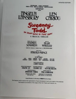 Sweeney Todd, (The Demon Barber of Fleet Street) Vocal Score, Songbook - Image 1 of 4