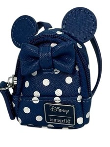 Disney Loungefly nuiMOs Miniature Backpack--Navy Polka Dot Minnie - Picture 1 of 6