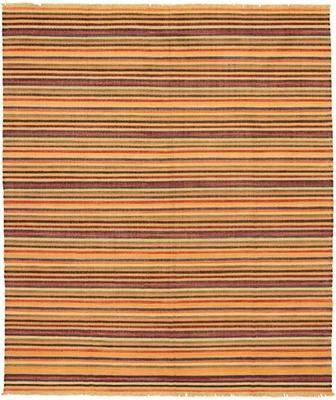 Vintage Hand Woven Turkish Carpet 8'3" x 10'0" Traditional Wool Kilim Rug - Image 1 of 4