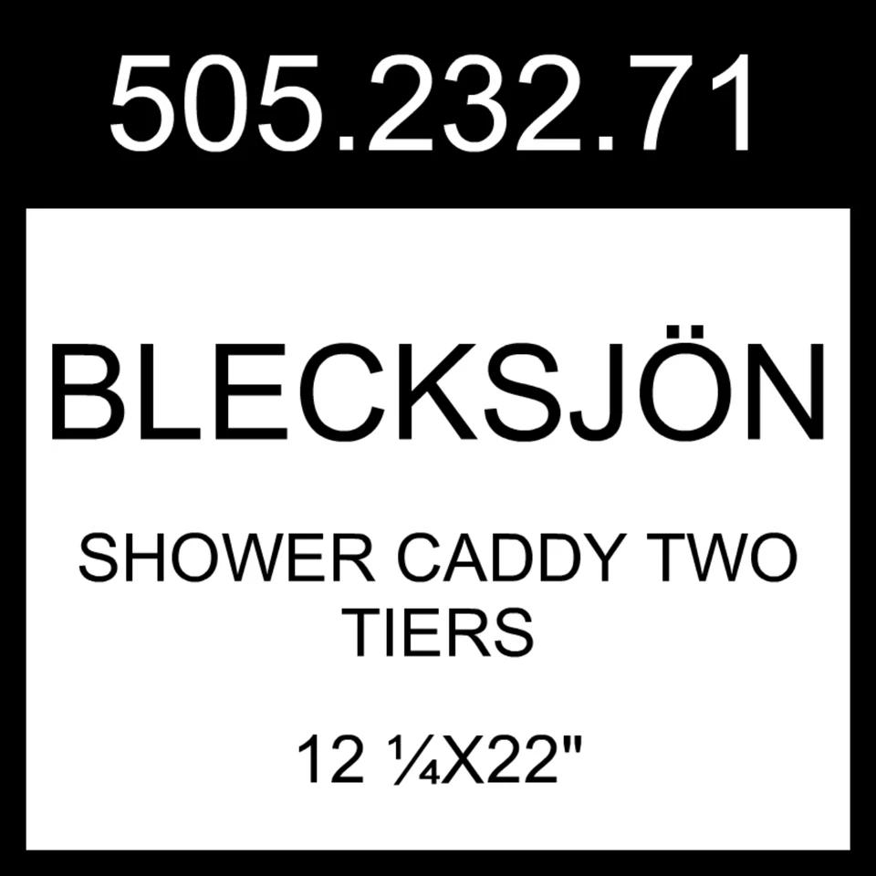 IKEA BLECKSJON BLECKSJÖN Shower Caddy Two Tiers Black  12 ¼x22" 505.232.71 - Image 1 of 1