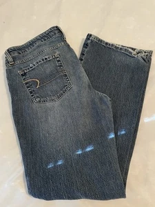 american eagle jeans women size 12 Stretch Skinny Flare dark - Picture 1 of 8