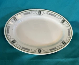 Art Nouveau Lady Oval Platter Colton Manor Hotel Atlantic City Lamberton 10x7 - Picture 1 of 9