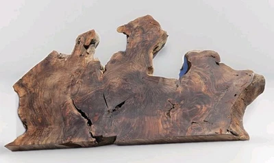 Losa de raíz de tocón de nogal negro Claro, grano súper loco, línea de criatura de tocón Foto 1 de 4