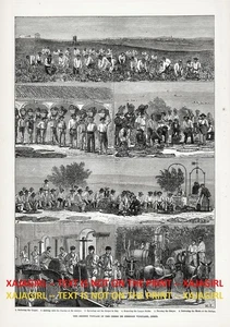 WINE Spain Jerez Sherry, Cerro Obregon Vineyard, 1870s Antique Print & Article - Picture 1 of 6