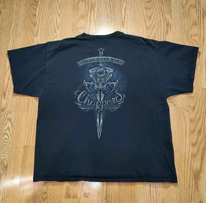 Vintage Y2K Orange County Choppers Hemd Herren 2XL grau Biker OCC Faded Sword  - Bild 1 von 5