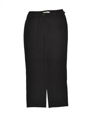 Pantalones informales rectos ICEBERG IT 42 medianos W28 L26 lana negra QM13 para mujer Foto 1 de 3