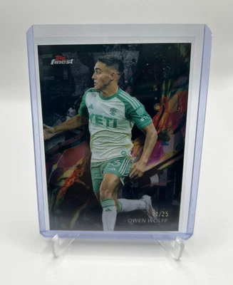 OWEN WOLFF 11/25 BLACK COMMON REFRACTOR 2024 Topps Finest MLS AUSTIN FC #44 - Image 1 of 2