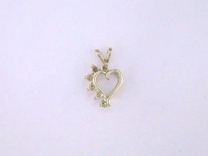 Colgante corazón racimo asimétrico redondo engaste plata de ley   - Imagen 1 de 2