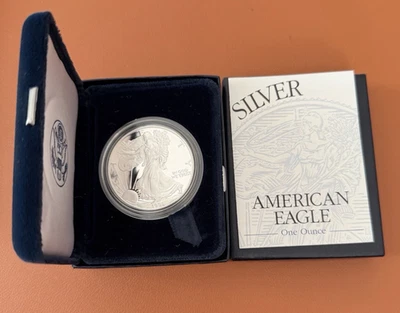 Moneda de plata P American Eagle 1998 de una onza a prueba con OGP y certificado de autenticidad #Y8 Foto 1 de 4