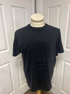 VINTAGE T-SHIRT LEER EINZELSTICH SCHWARZ XL 46-48 Hanes Fifty Fifty - Bild 1 von 14