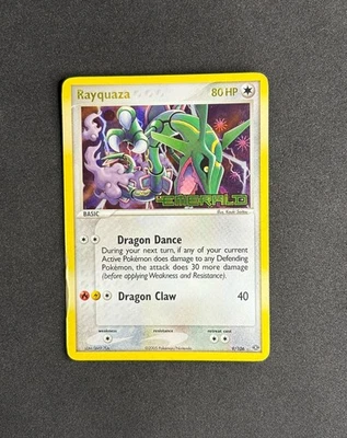Rayquaza 9/106 обратный голографический EX изумруд штампованный покемон - Изображение 1 из 4