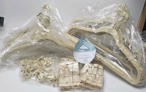 Joy Mangano Huggable Hanger Set, 40 Shirt & 40 Suit With Clips & Mini Hooks - Picture 1 of 7