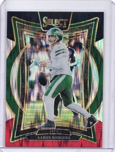 2024 Panini Select Aaron Rodgers Black & Red Prizm Shock New York Jets #40 - Picture 1 of 2