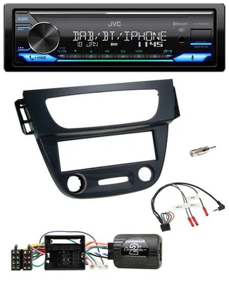 JVC Bluetooth DAB USB Lenkrad Autoradio für Renault Megane III 09-12 schwarz - Bild 1 von 4