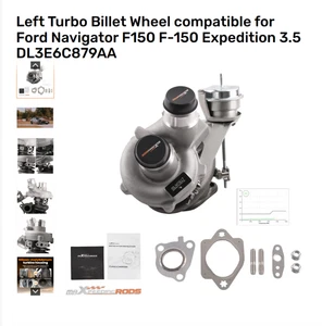 Left Turbo Billet Wheel compatible for Ford Navigator F150 F-150 Expedition 3.5 - Bild 1 von 11