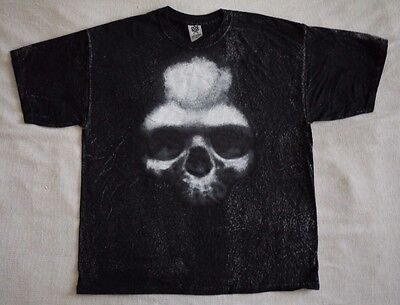 T-shirt  Skull  Black/splattered Grey (M) New • 5.99€