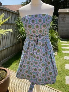Vanity Project Retro Print Dress & Bolero Jacket Uk Size 8 Vgc #A2 - Picture 1 of 12
